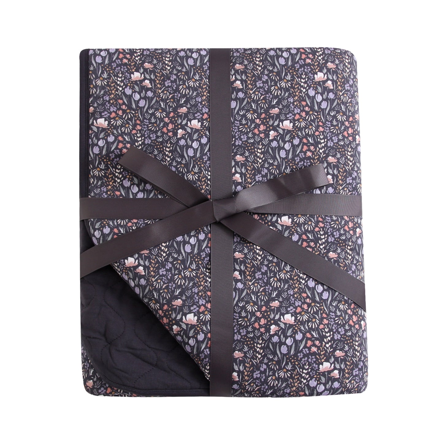 Quilted Bamboo Blanket - 30x40 - Dark Vintage Garden