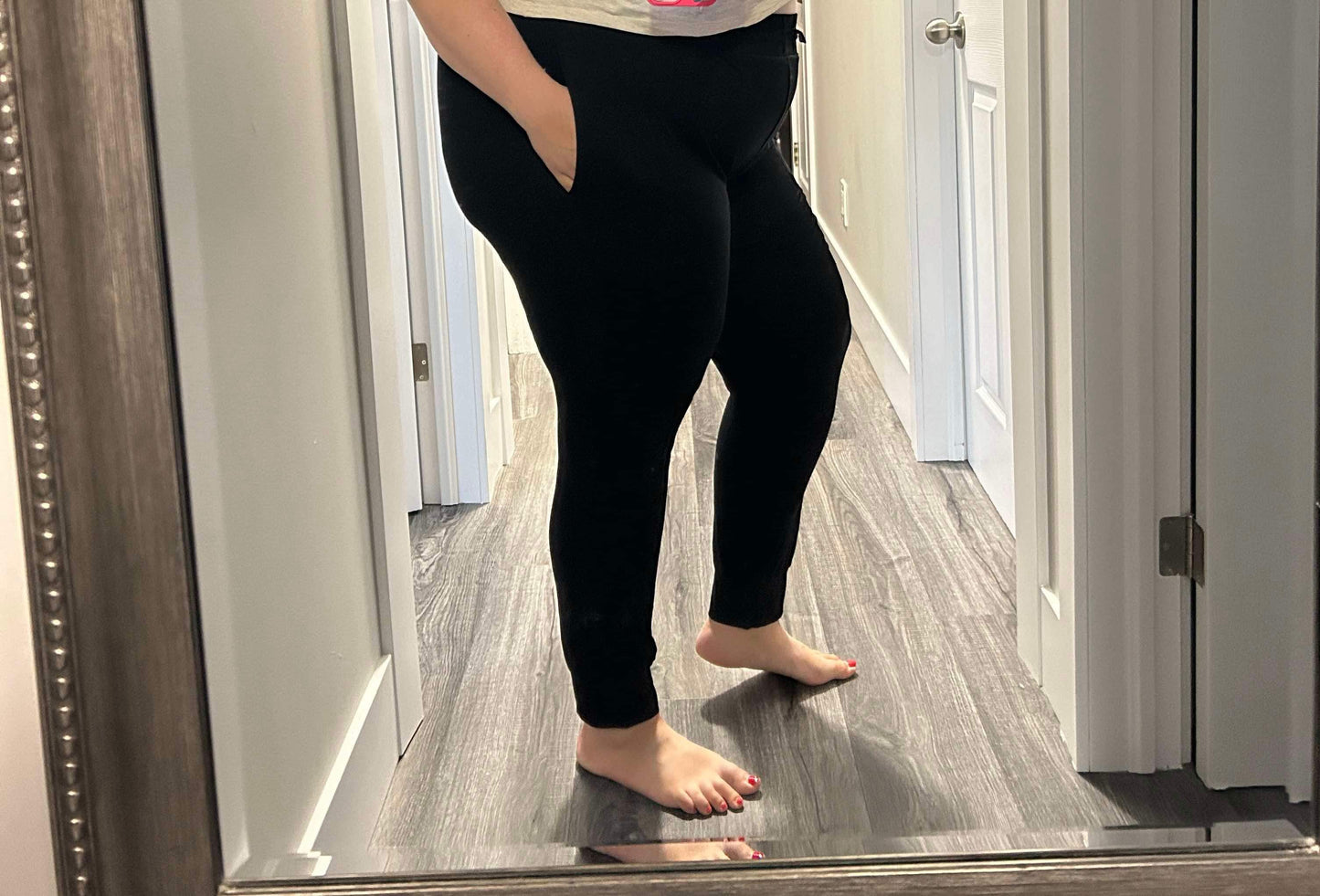 Women's Joggers - Dark Teal Wildflowers