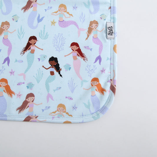 Doll Bamboo/Plush Blanket - 15x19 - Mermaids
