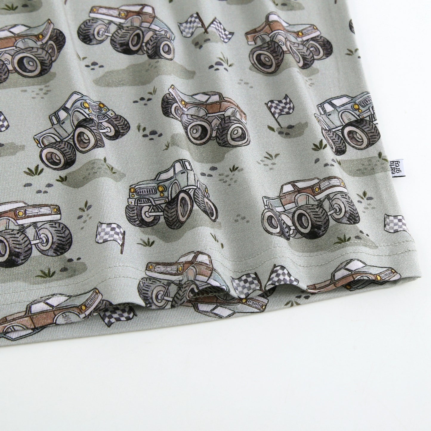 Bamboo 2-Piece Pjs - Monster Trucks
