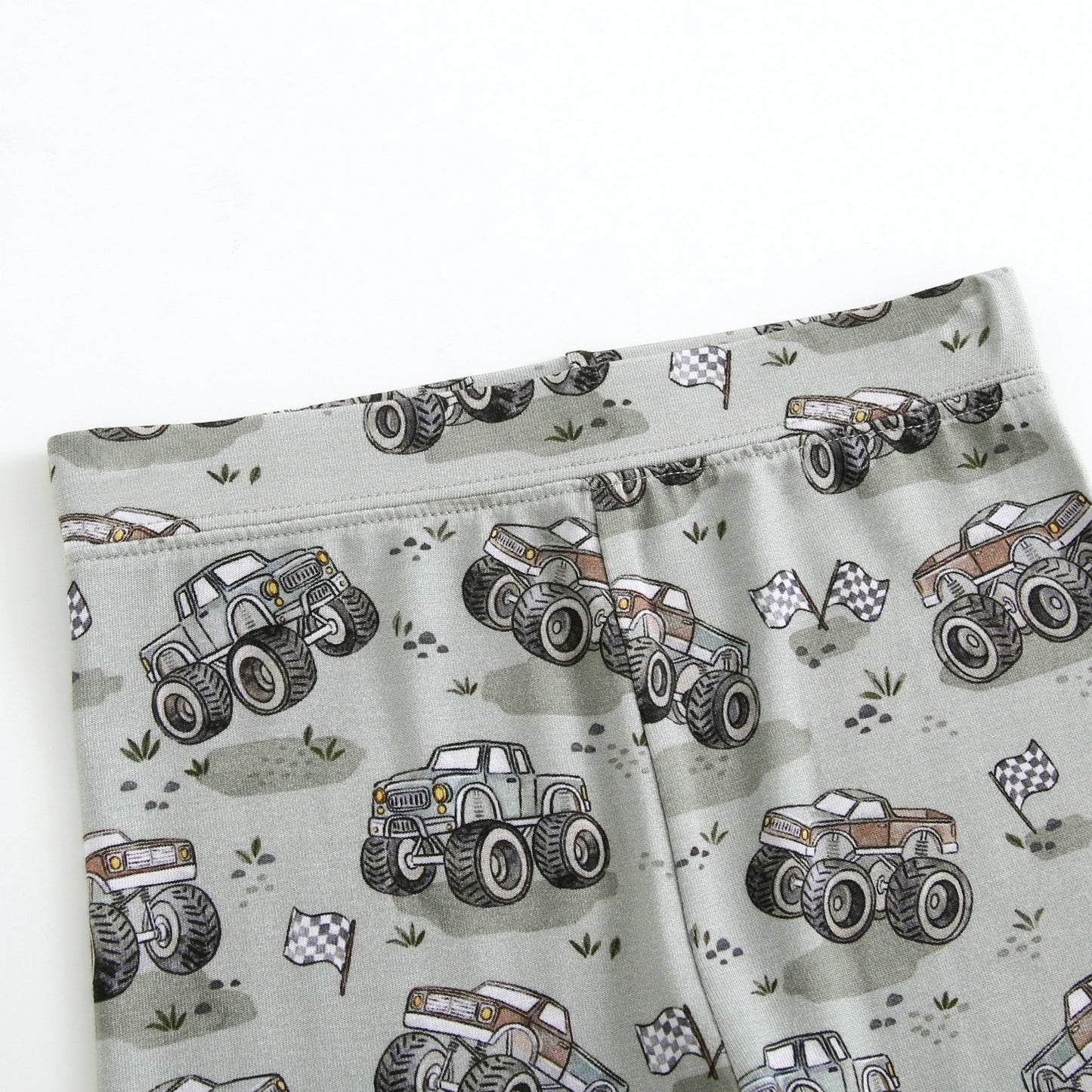 Bamboo 2-Piece Pjs - Monster Trucks