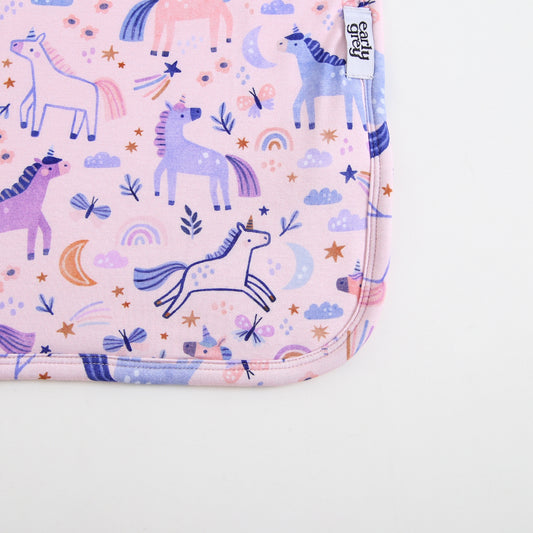 Doll Bamboo/Plush Blanket - 15x19 - Unicorns