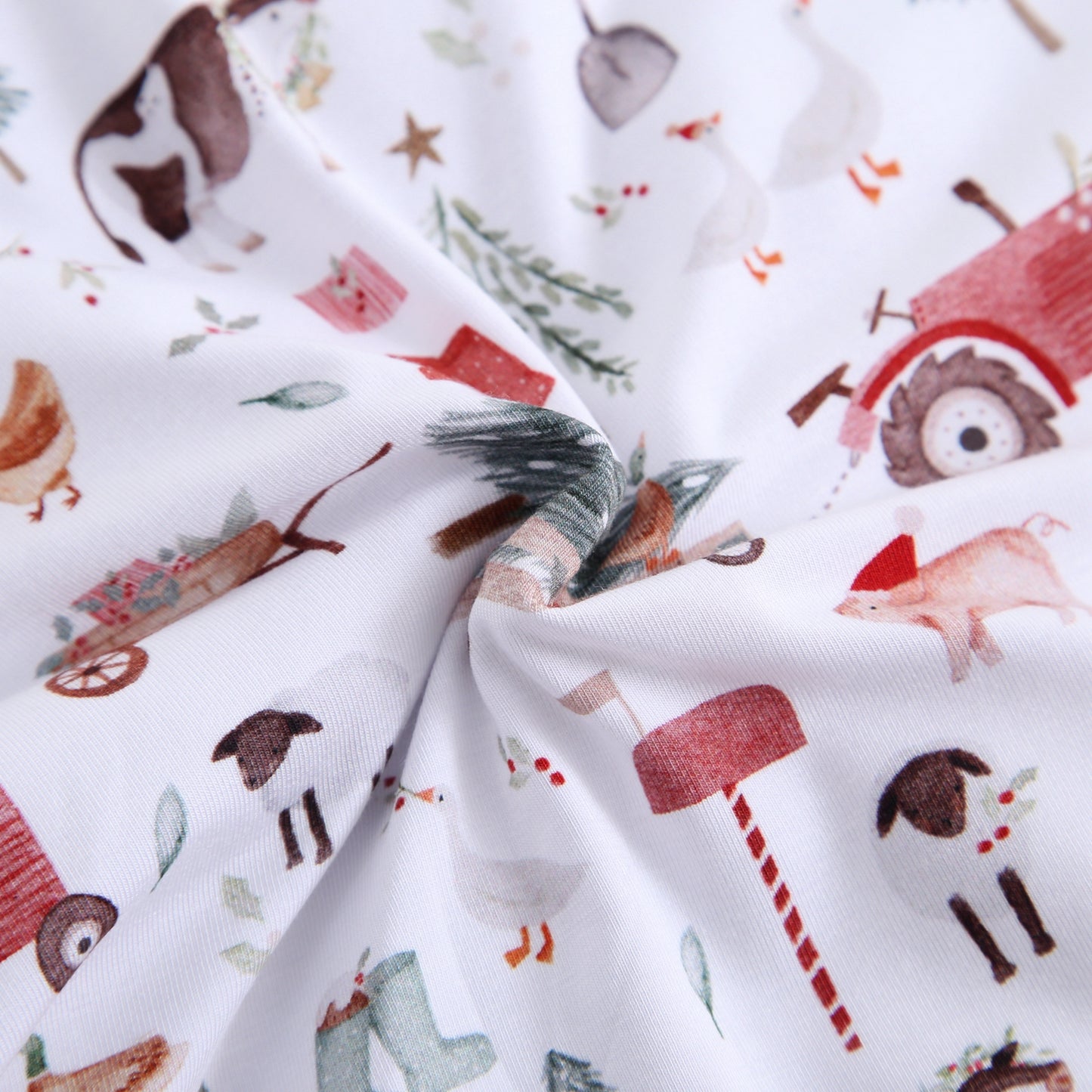 Doll Quilted Bamboo Blanket - 15x19 - Christmas Farm