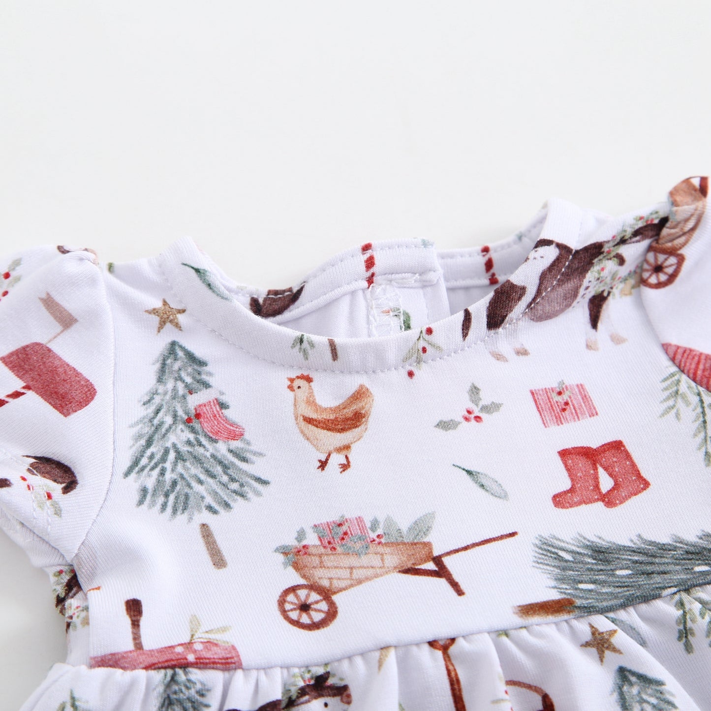 Doll Twirl Dress - Christmas Farm