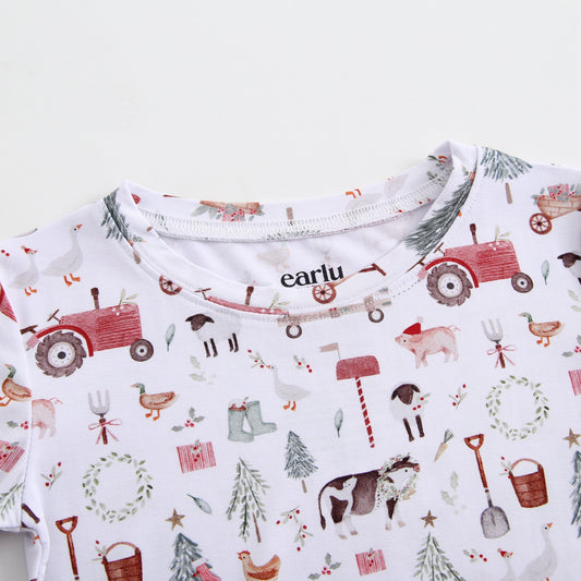 Bamboo 2-Piece Pjs - Christmas Farm