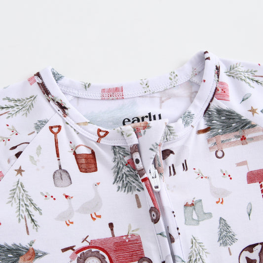 Bamboo Zip Sleeper - Christmas Farm