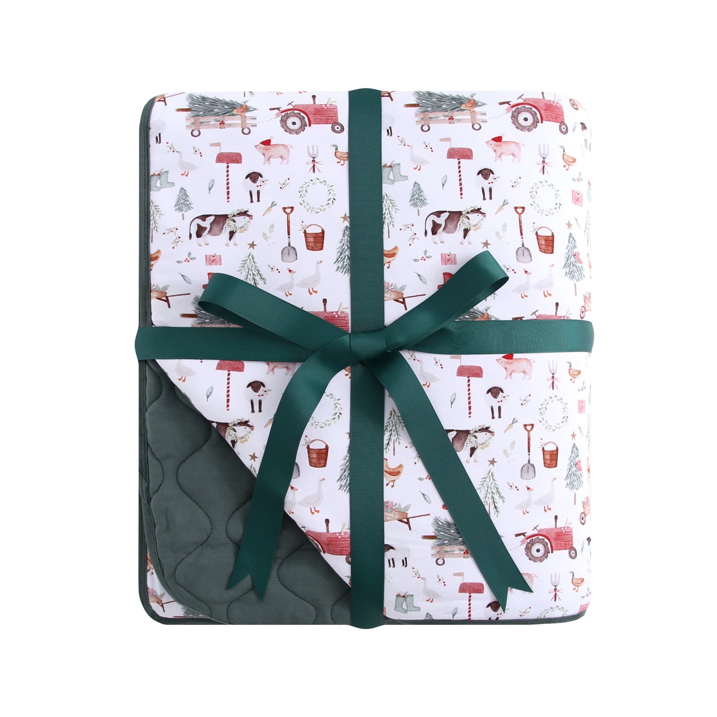 Quilted Bamboo Blanket - 50x70 - Christmas Farm