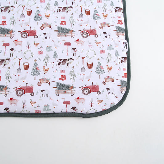Quilted Bamboo Blanket - 50x70 - Christmas Farm