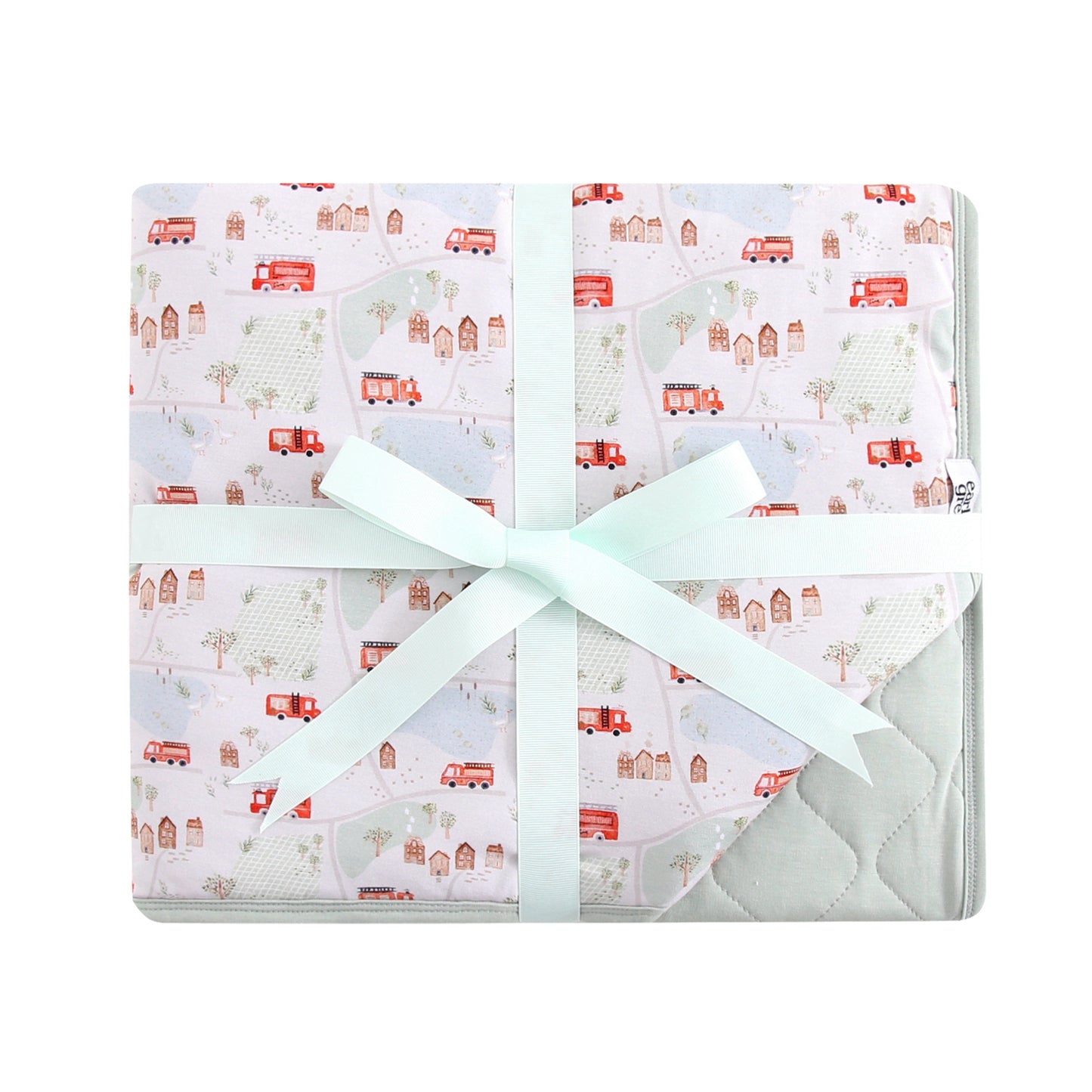 Quilted Bamboo Blanket - 50x70 - Fire Trucks