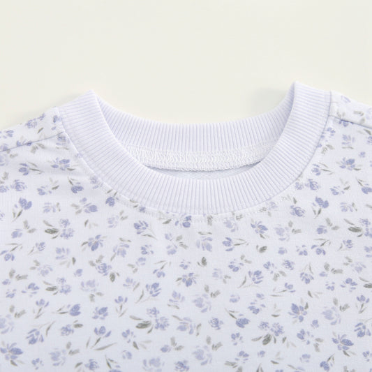 Pullover - Ditsy Blue Floral