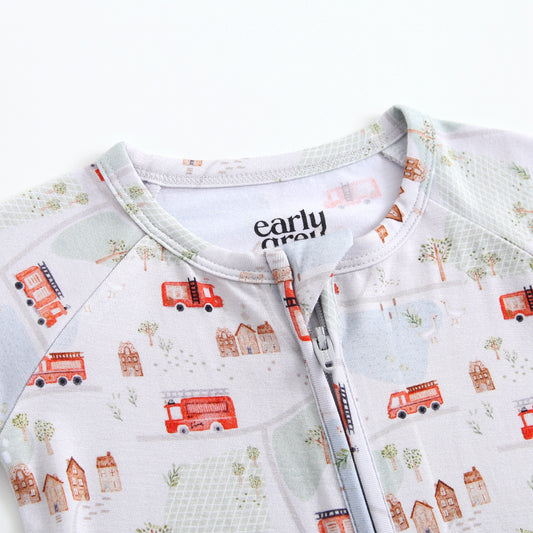 Bamboo Zip Sleeper - Fire Trucks