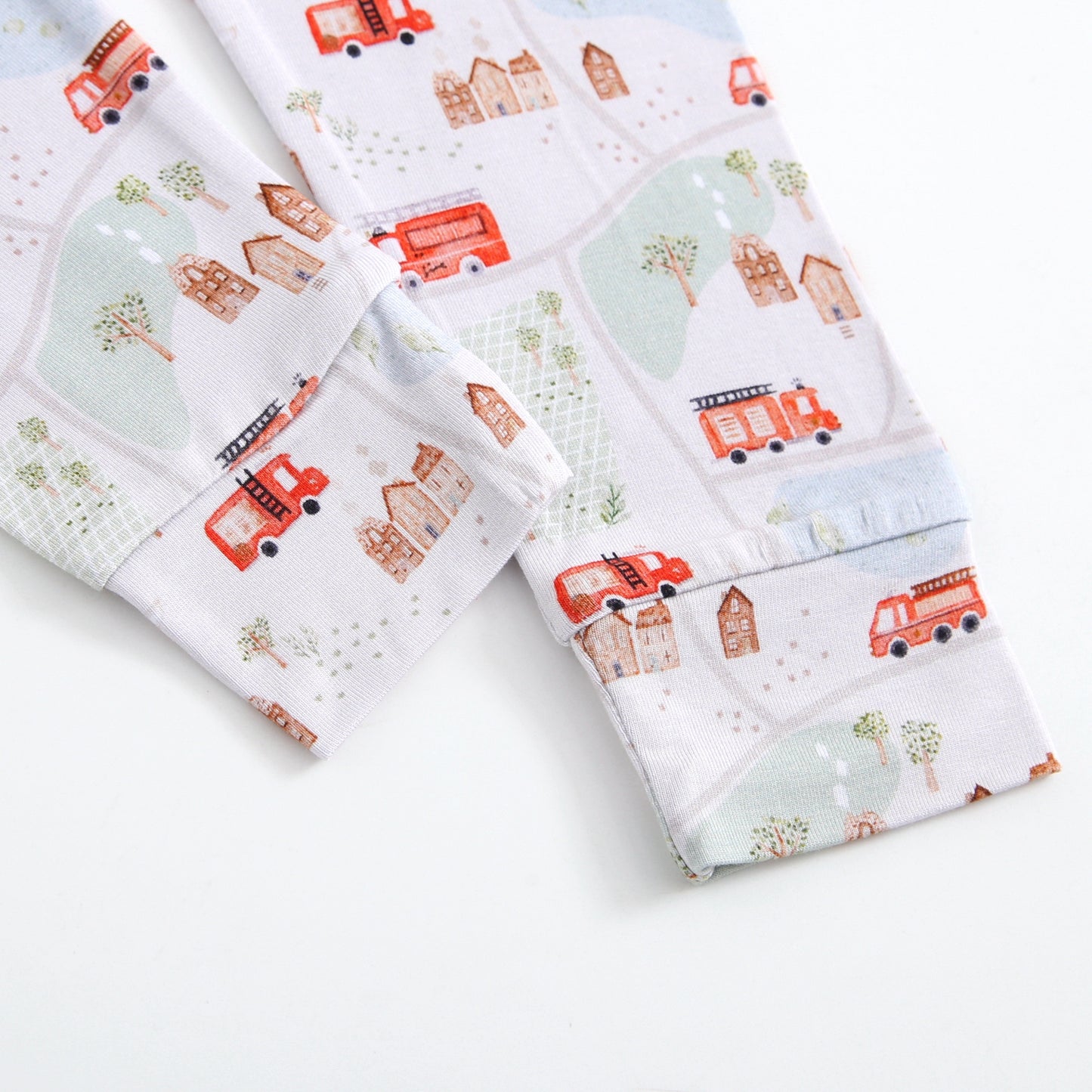 Bamboo 2-Piece Pjs - Fire Trucks