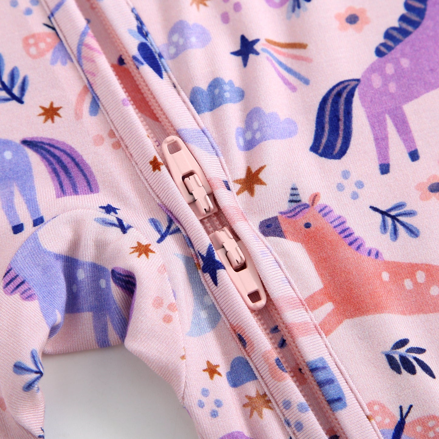 Bamboo Zip Sleeper - Unicorns
