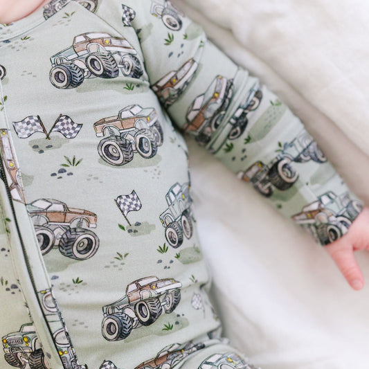Bamboo Zip Sleeper - Monster Trucks
