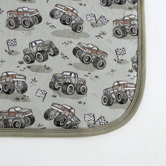 Quilted Bamboo Blanket - 50x70 - Monster Trucks