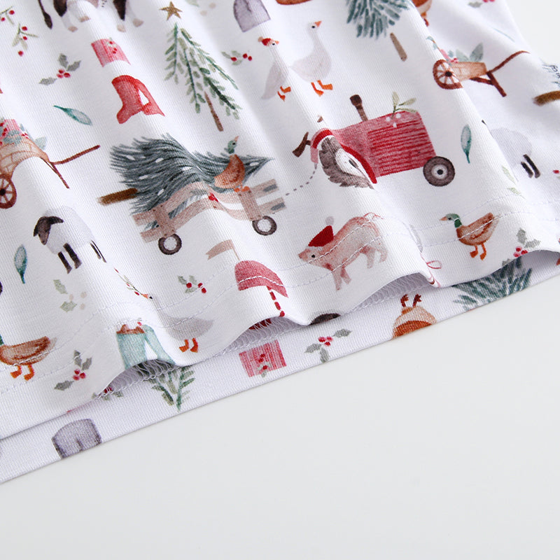 Bamboo 2-Piece Pjs - Christmas Farm