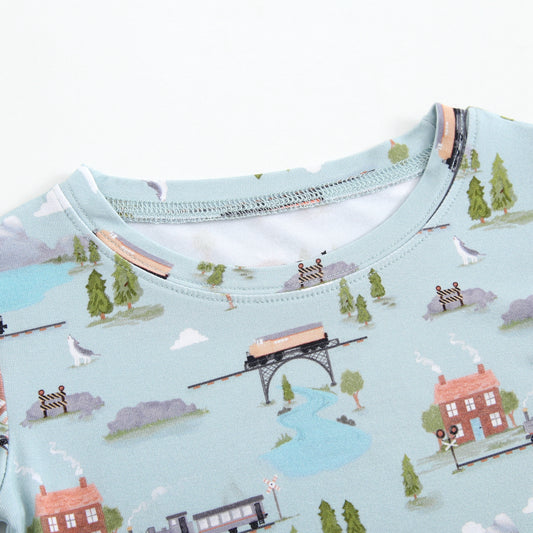 Bamboo 2-Piece Pjs - Trains