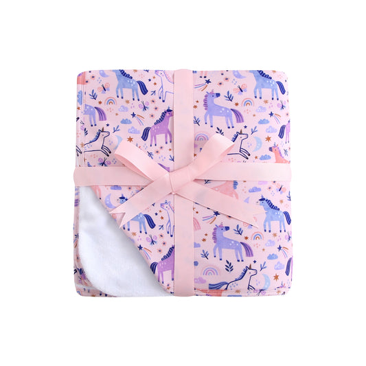 Bamboo/Plush Blanket - 50x70 - Unicorns