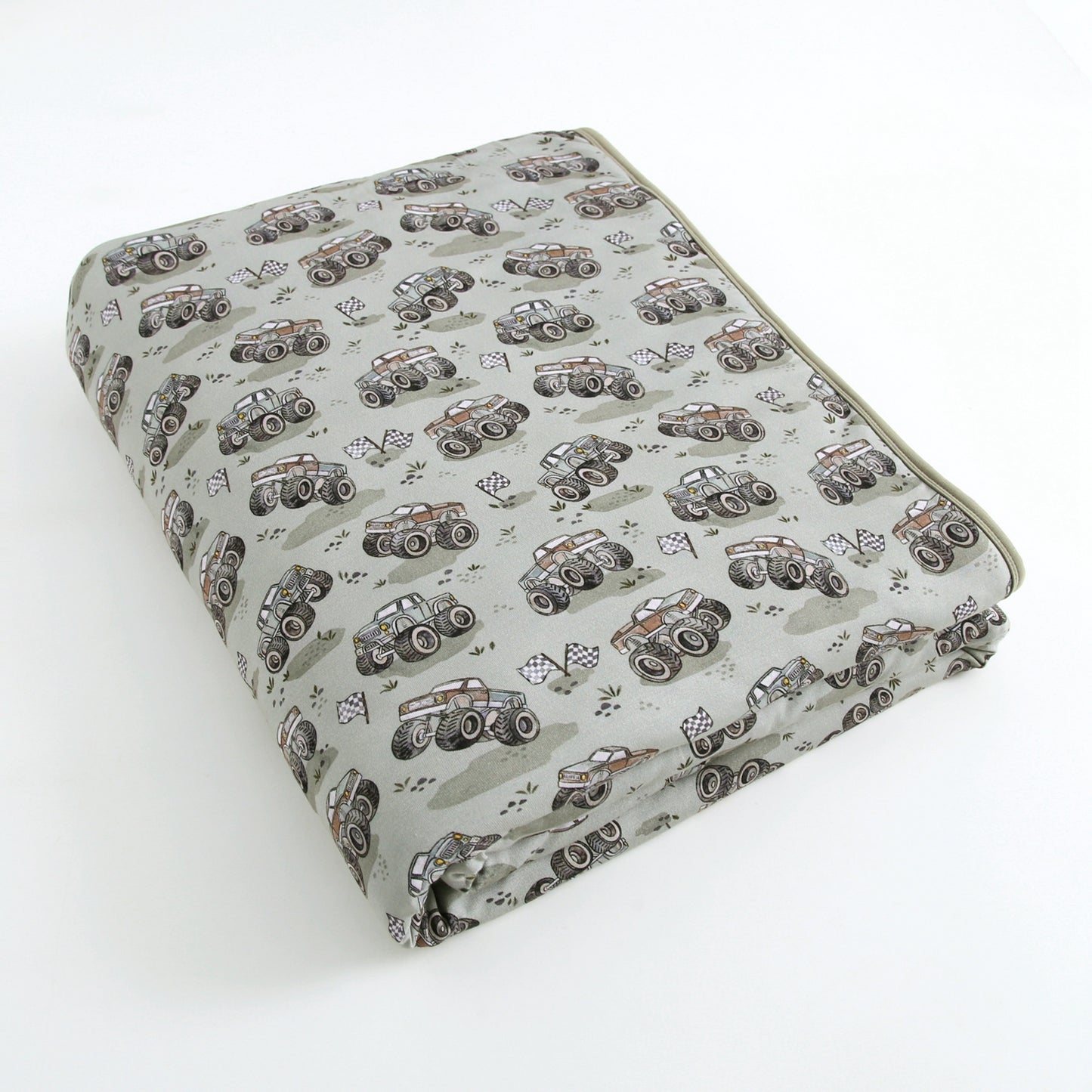 Quilted Bamboo Blanket - 50x70 - Monster Trucks