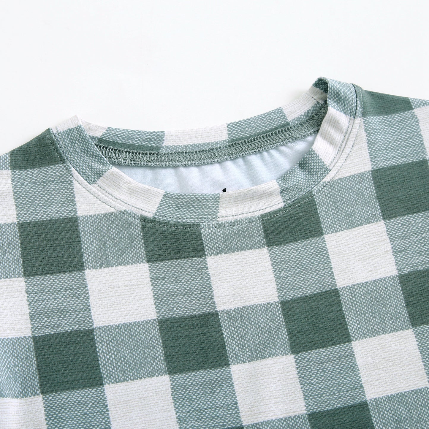 Bamboo 2-Piece Pjs - Green Gingham