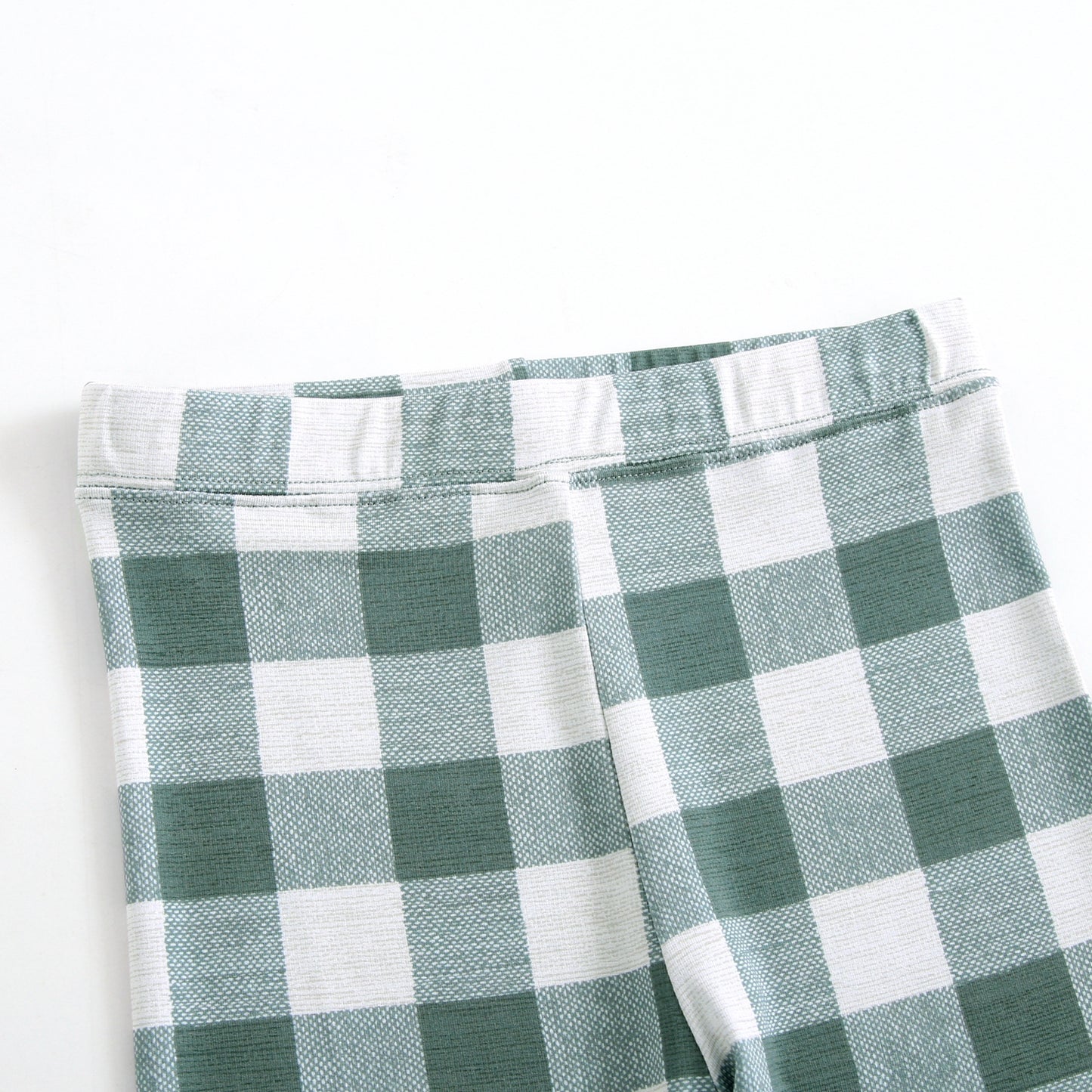 Bamboo 2-Piece Pjs - Green Gingham