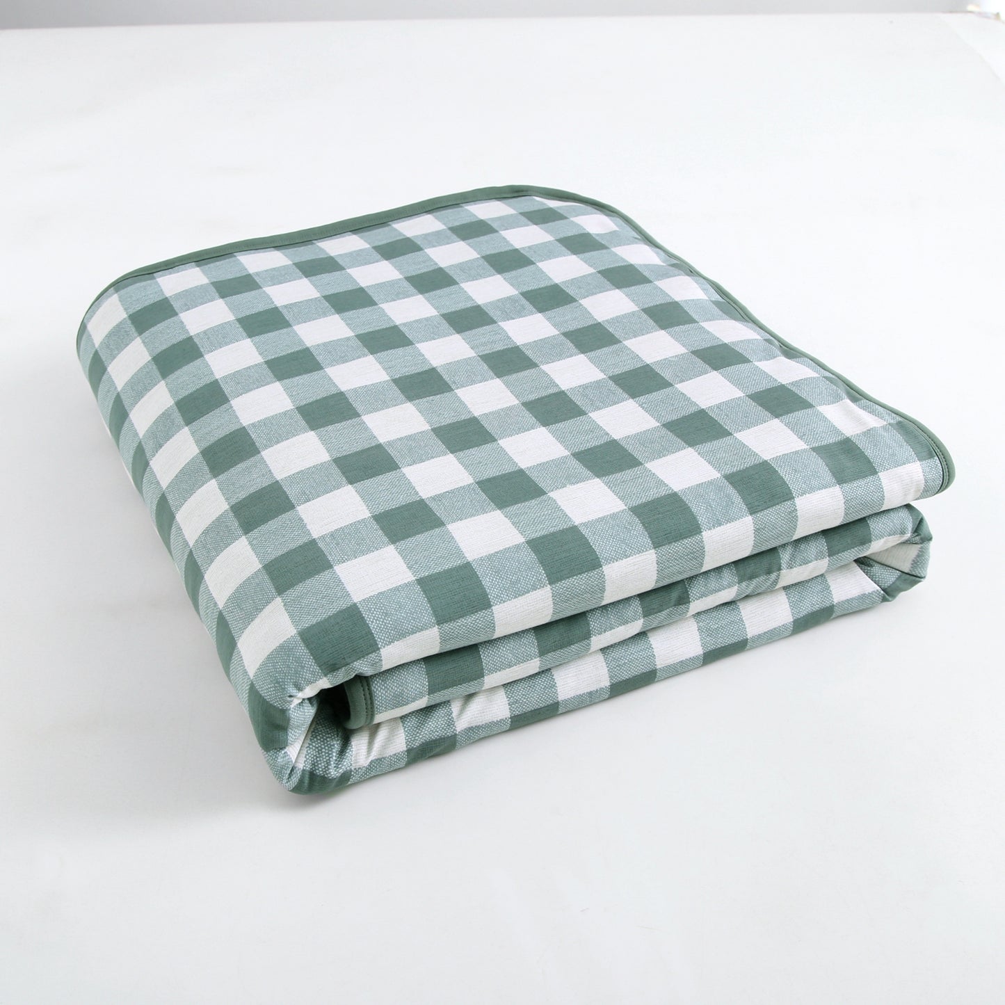 Quilted Bamboo Blanket - 50x70 - Green Gingham