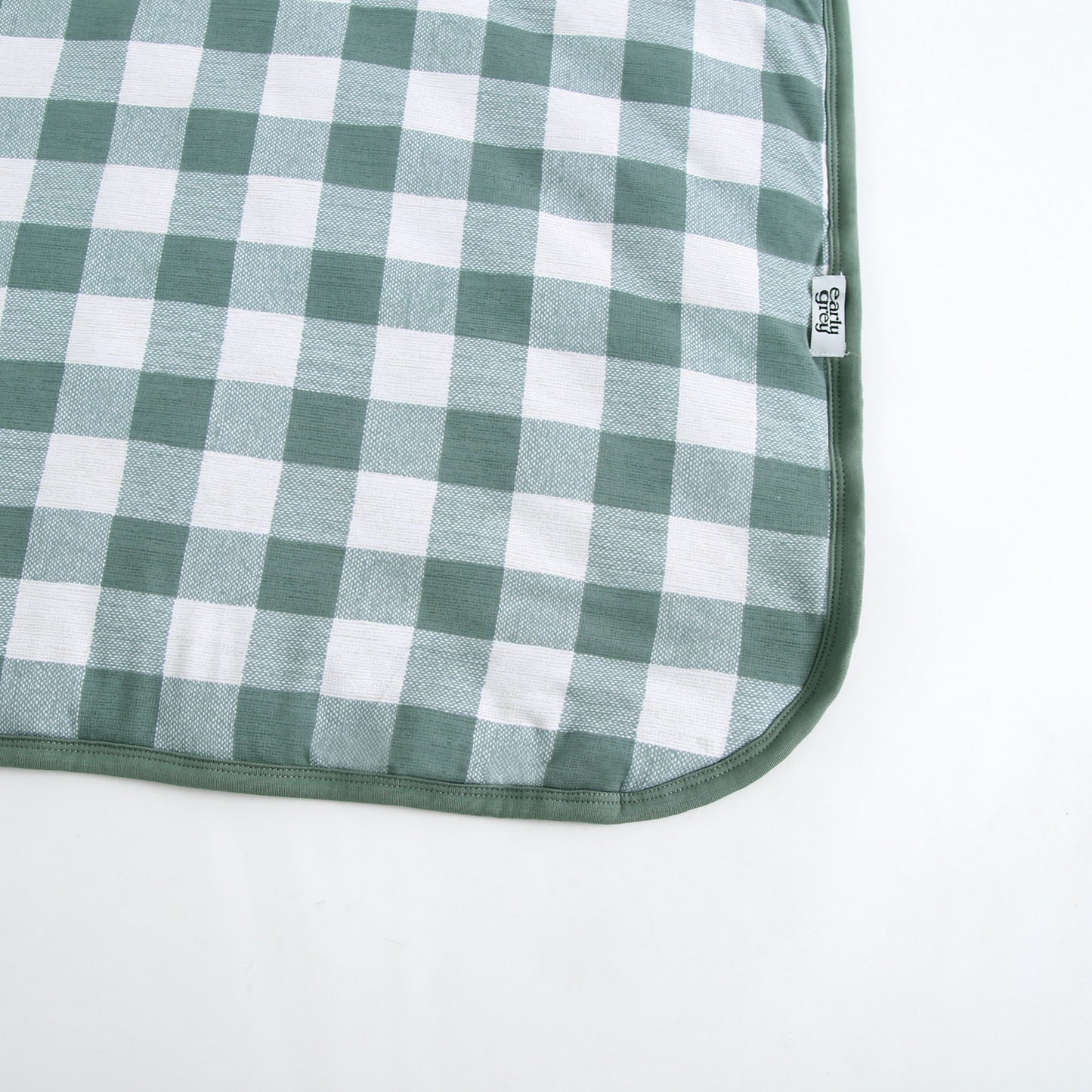 Quilted Bamboo Blanket - 50x70 - Green Gingham