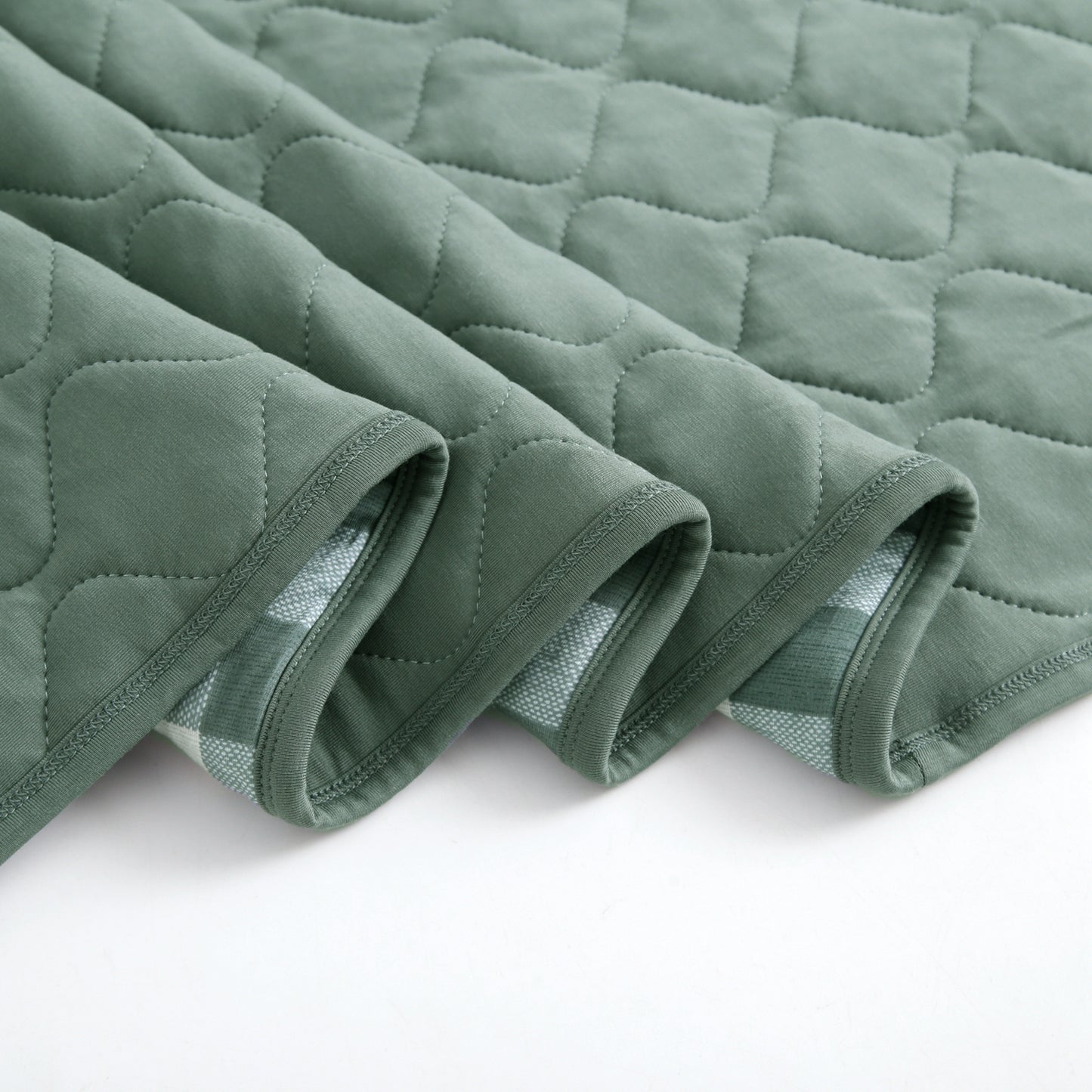 Quilted Bamboo Blanket - 50x70 - Green Gingham