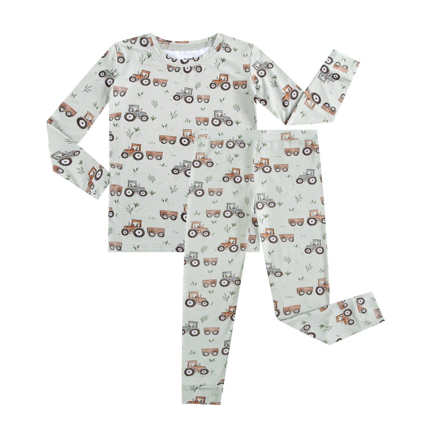 Bamboo 2-Piece Pjs - Tractors