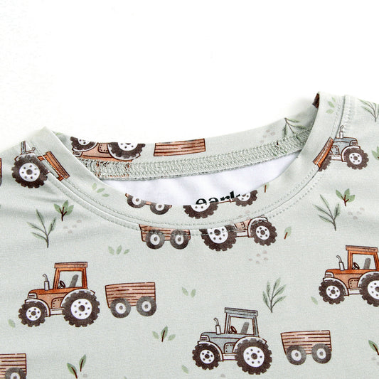 Bamboo 2-Piece Pjs - Tractors