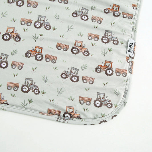 Bamboo/Plush Blanket - 50x70 - Tractors