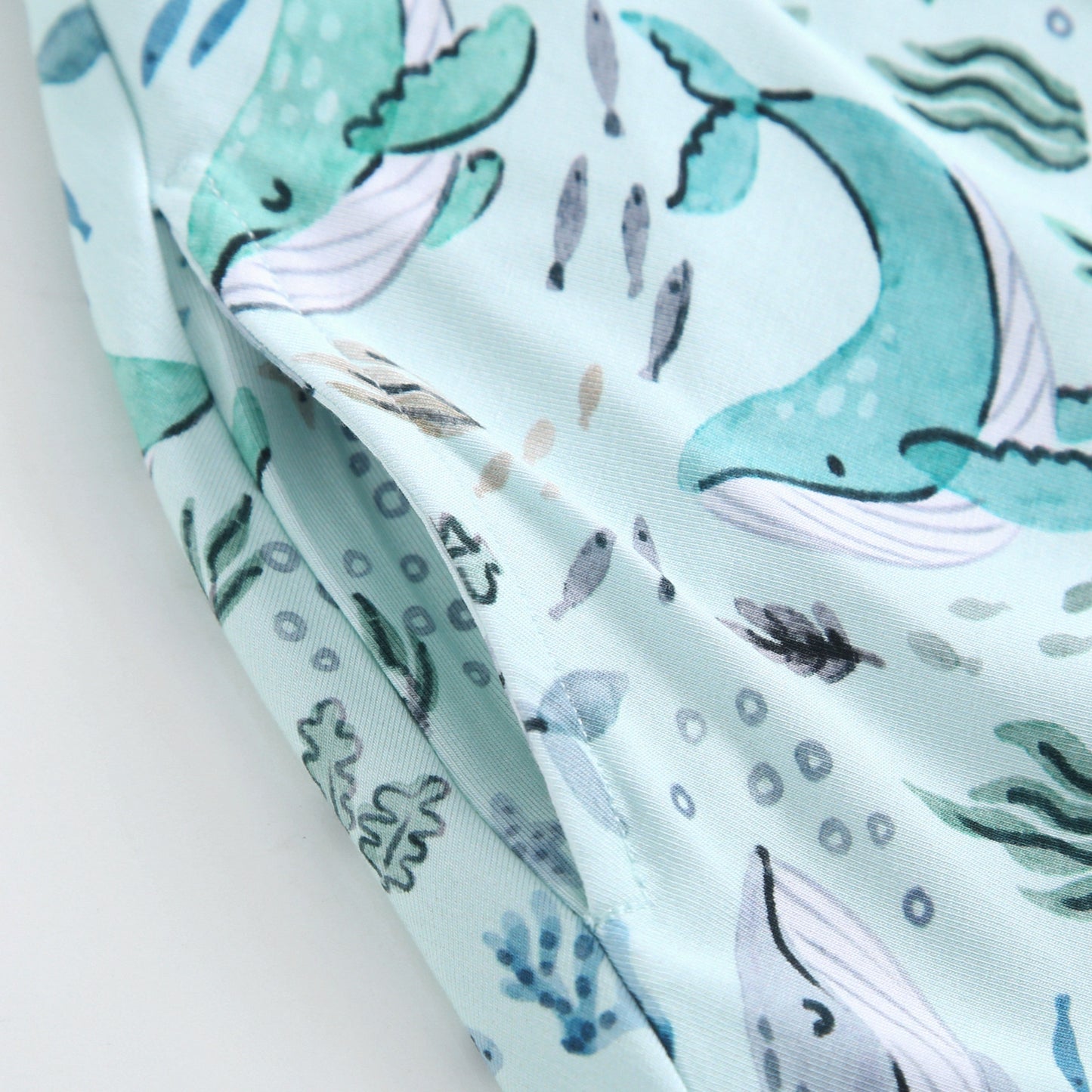 Bamboo Twirl Dress - Whales