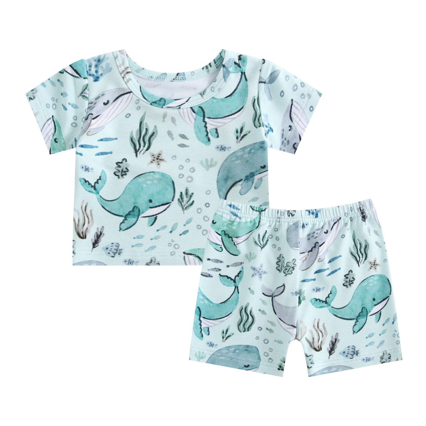 Doll 2-Piece Pjs - Whales