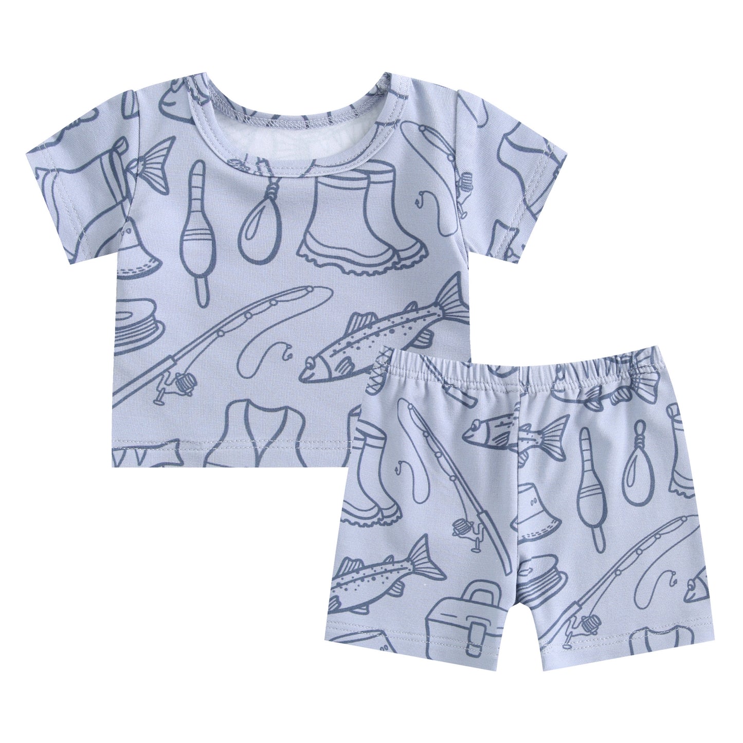 Doll 2-Piece Pjs - Fishing