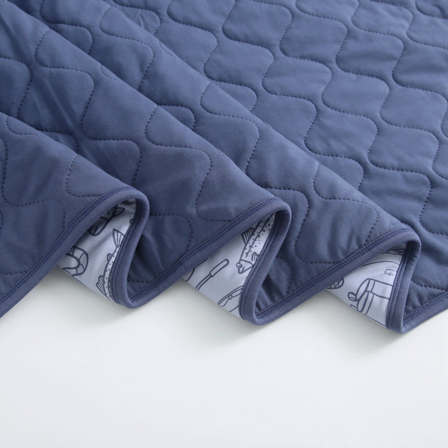 Quilted Bamboo Blanket - 50x70 - Fishing