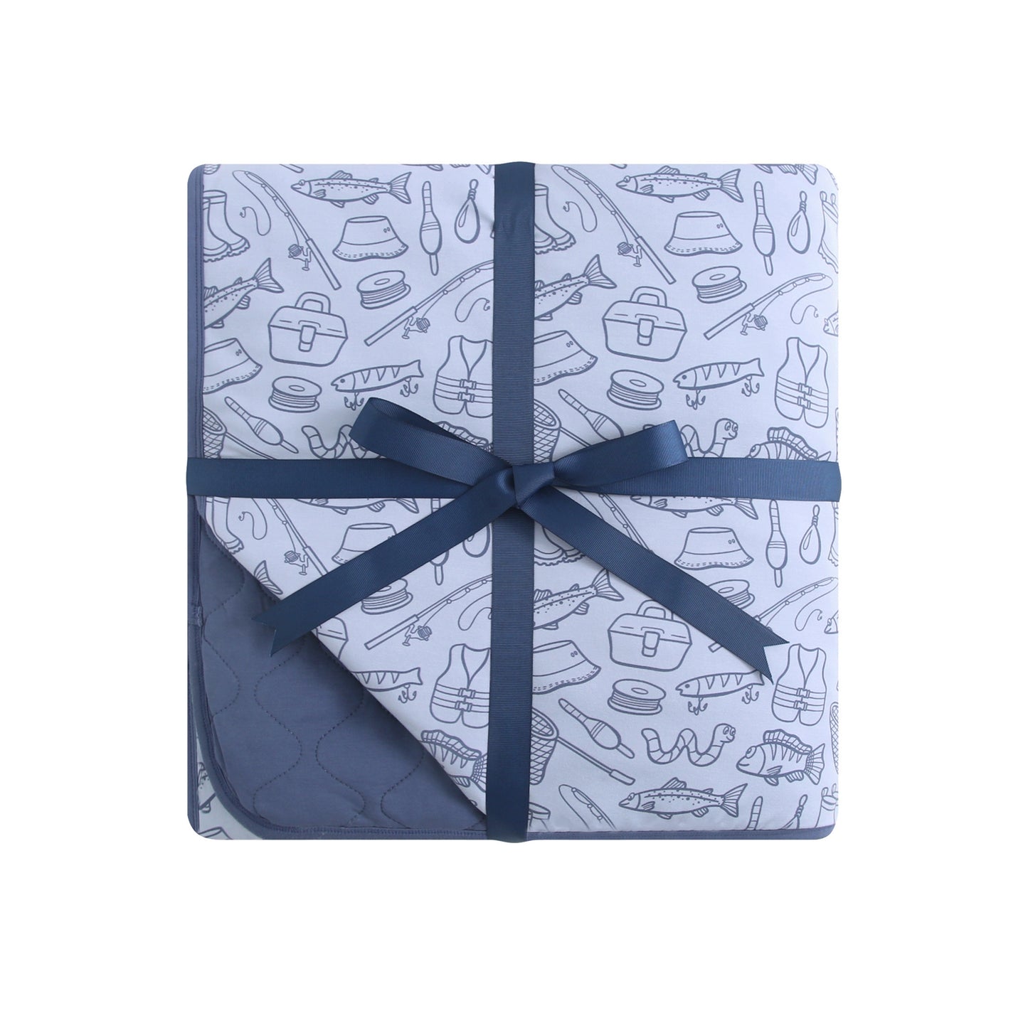 Quilted Bamboo Blanket - 50x70 - Fishing