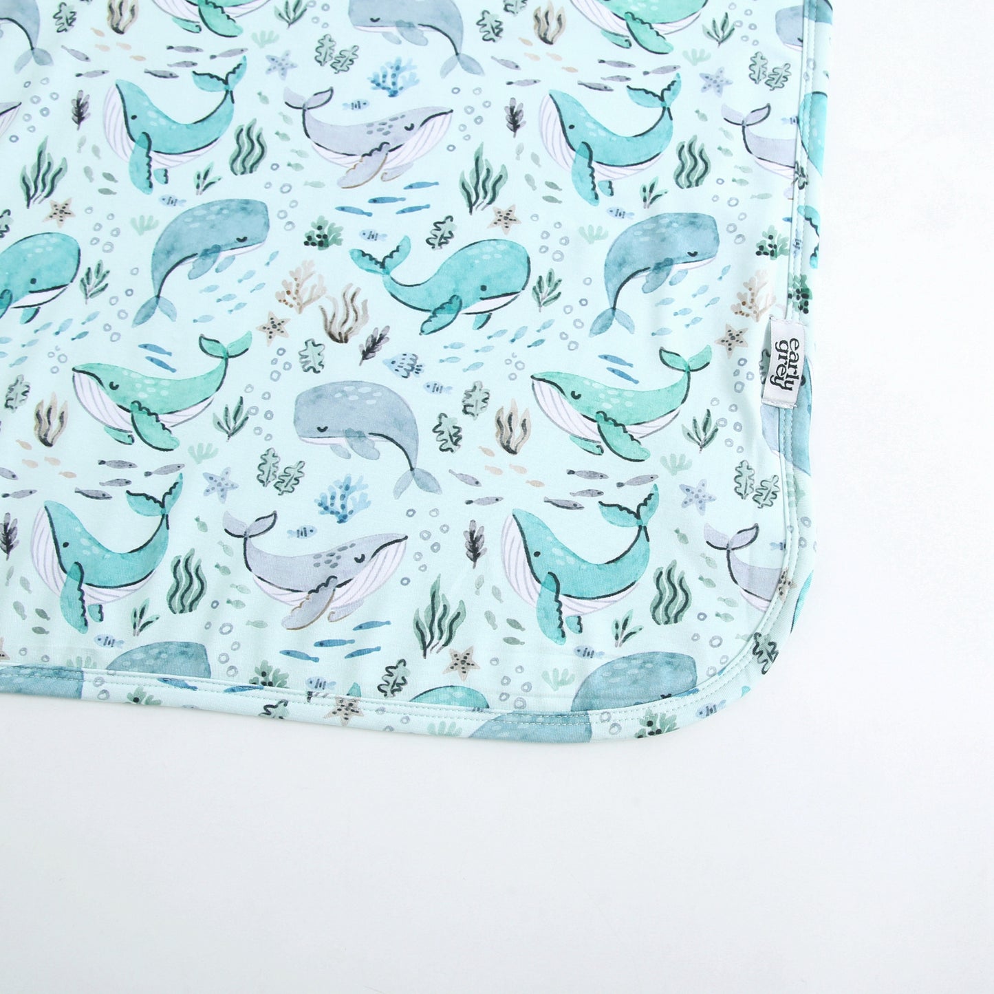 Bamboo/Plush Blanket - 50x70 - Whales