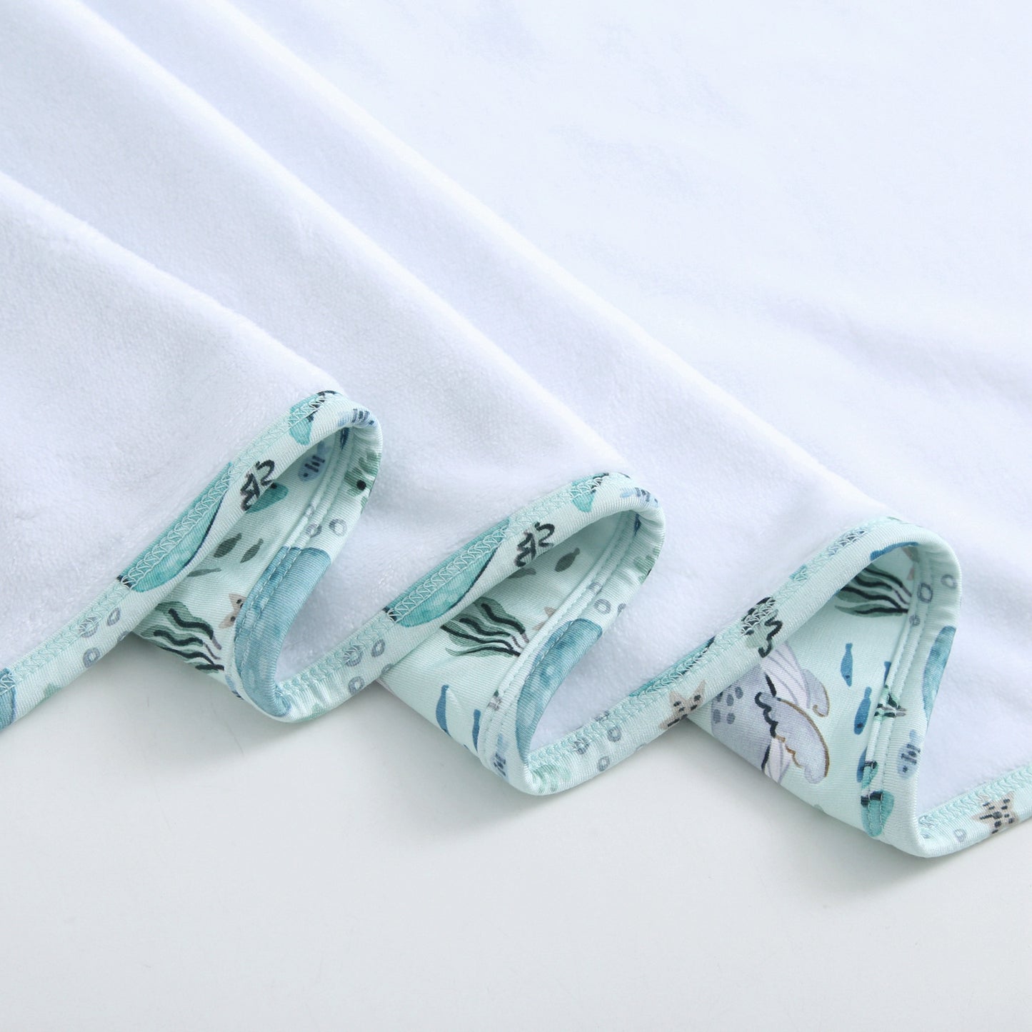 Bamboo/Plush Blanket - 50x70 - Whales