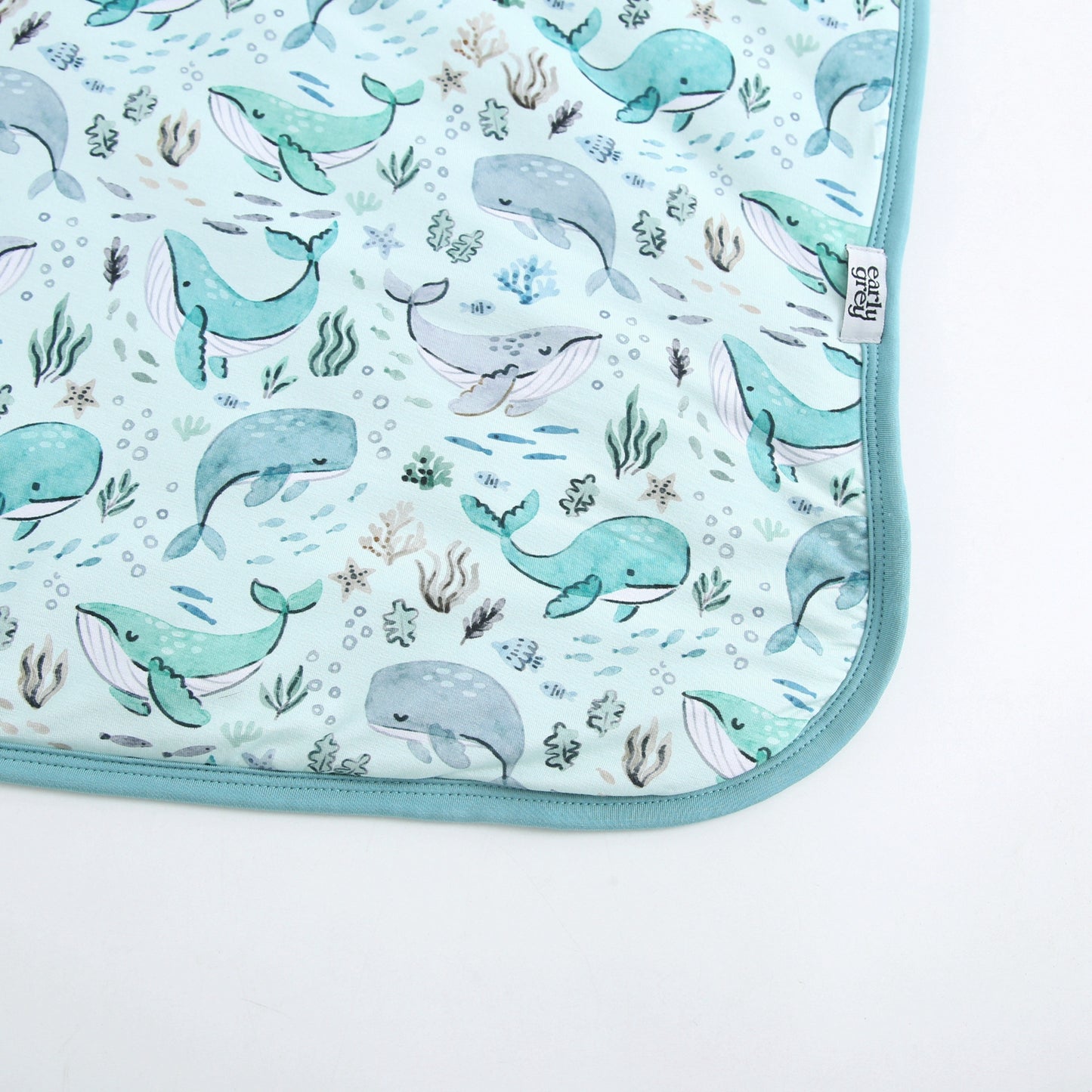 Quilted Bamboo Blanket - 50x70 - Whales