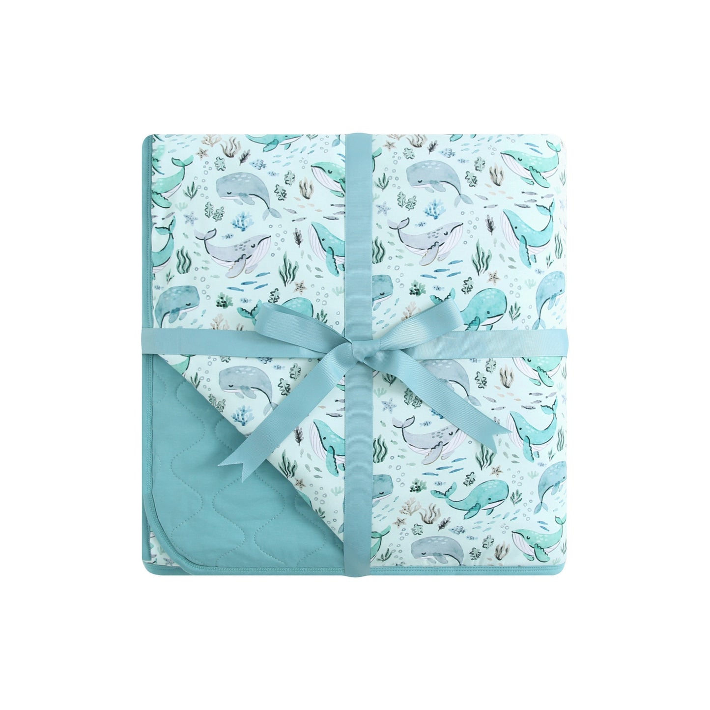 Quilted Bamboo Blanket - 50x70 - Whales