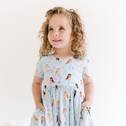 Bamboo Twirl Dress - Mermaids