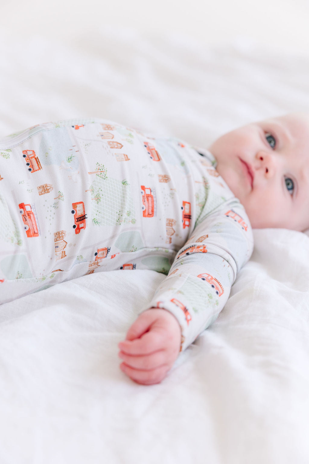 Bamboo Zip Sleeper - Fire Trucks